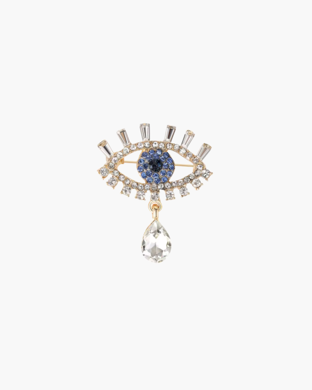 Diamond Evil Eye Brooch