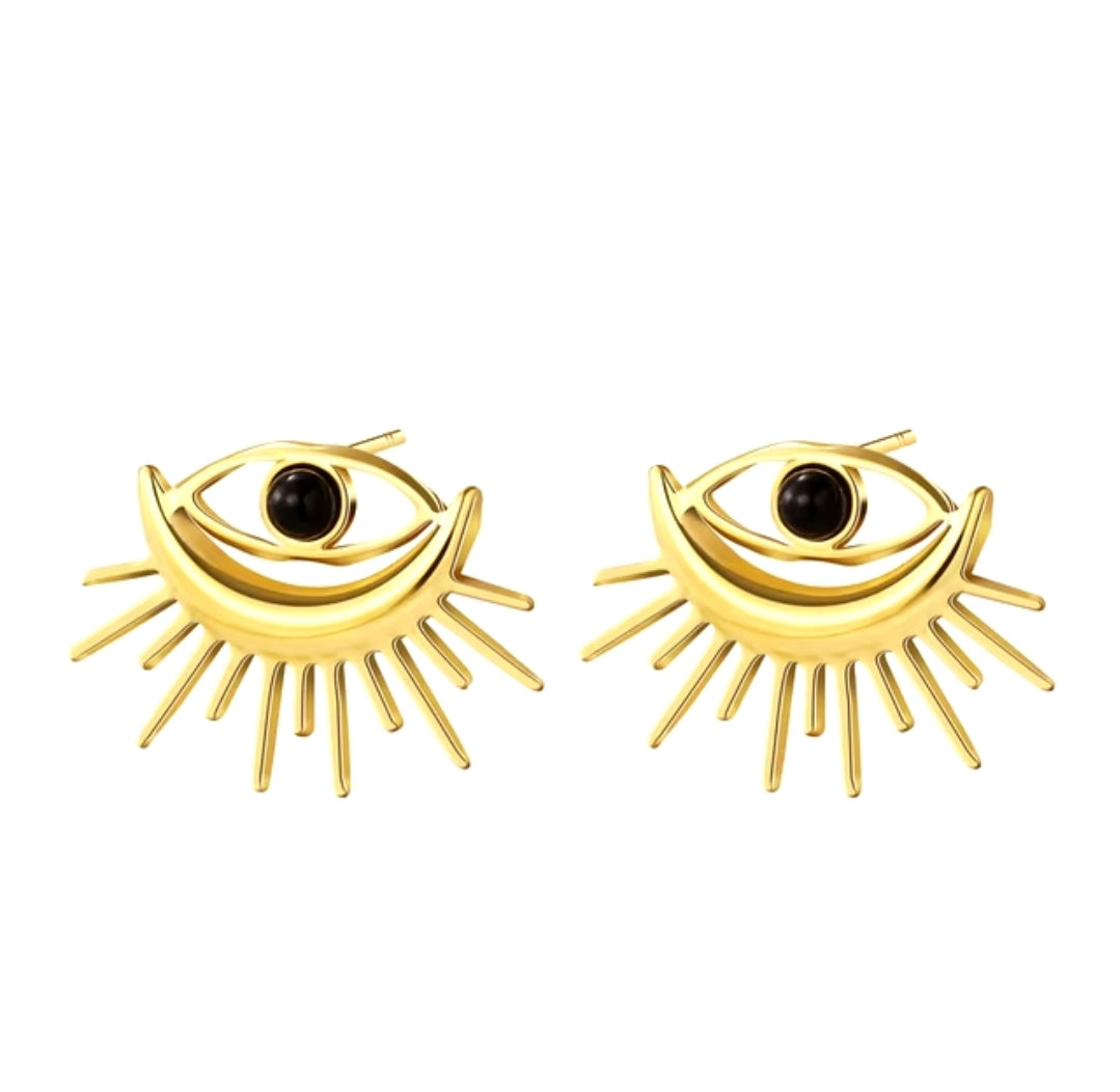 Evil eye earrings