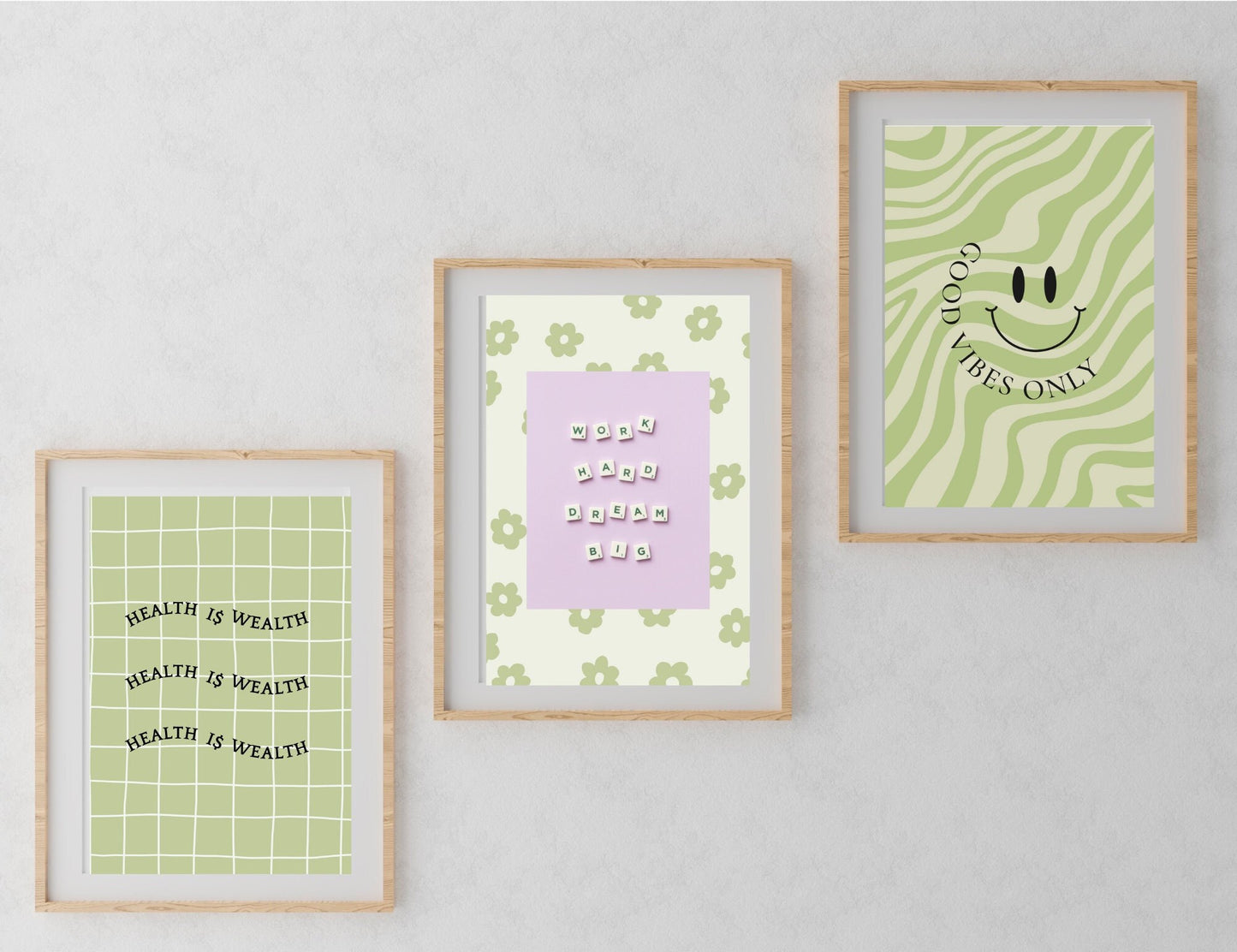 Work Hard Dream Big - Trendy Aesthetic Wall Art, Wall Print, Digital Download Print, Wall Decor, Inspirational Quote