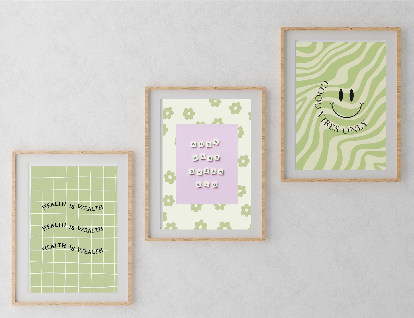 Health is Wealth - printable poster, art print, room decor aesthetic wall art , trendy retro poster