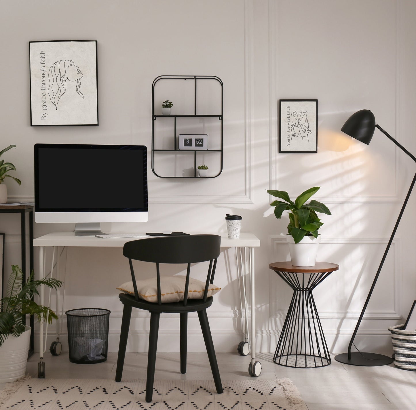 By Grace Through Faith - Digital print, Printable Wall Art, Wall Art Print, Poster, Neutral Simple Print, Beige Print