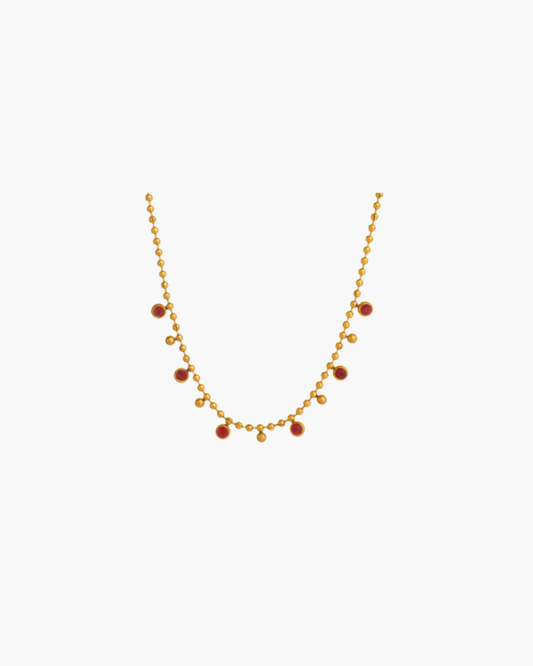 Desi Necklace in Ruby Red