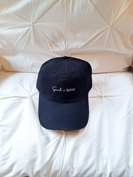 Black and white logo hat