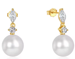drop down pearl earrings