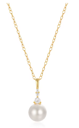 pearl drop down necklace