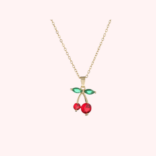 cherry pendant necklace 