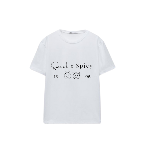 sweet and spicy logo graphic t-shirt 