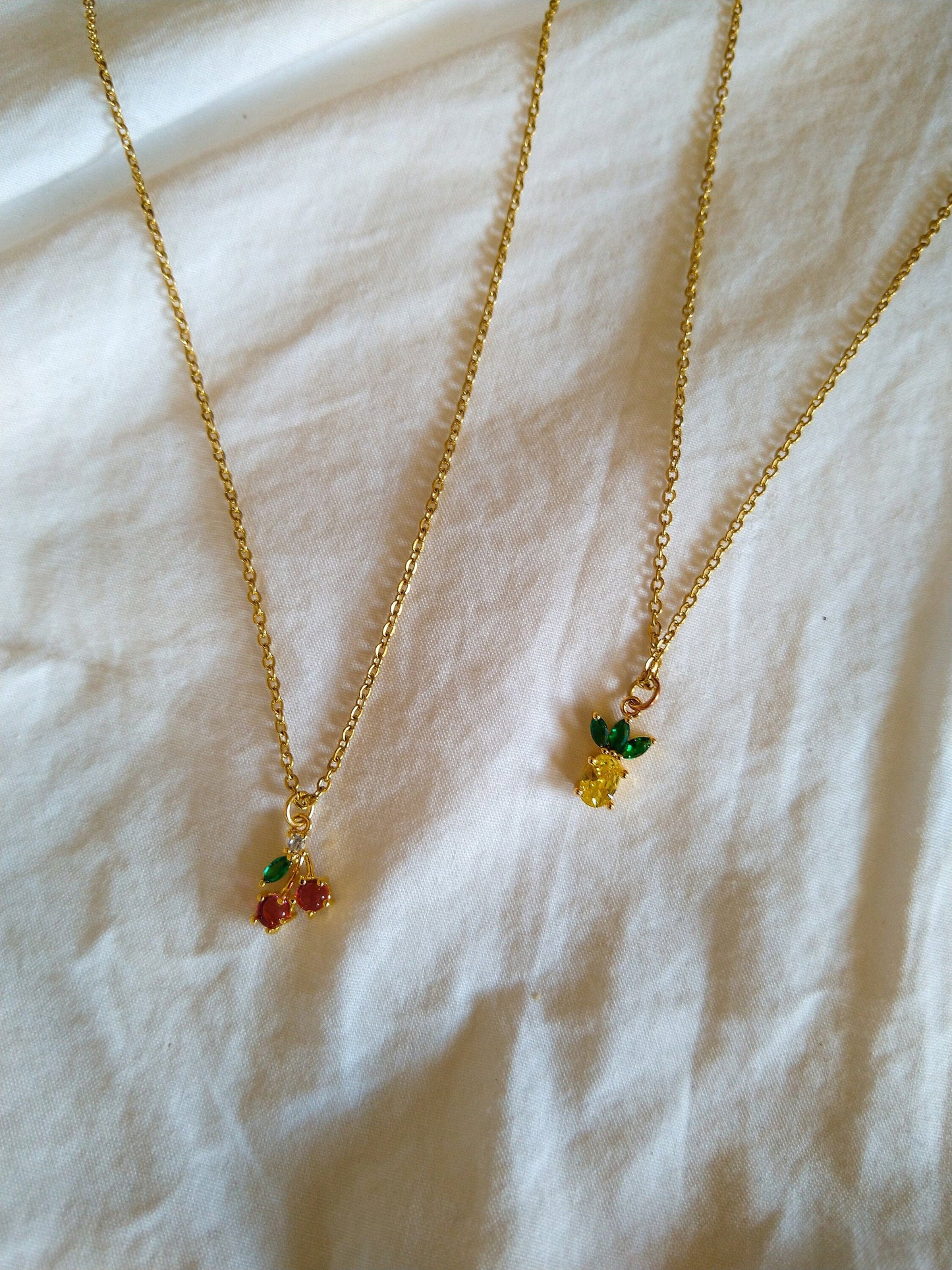 Cherry or Pineapple pendant necklace